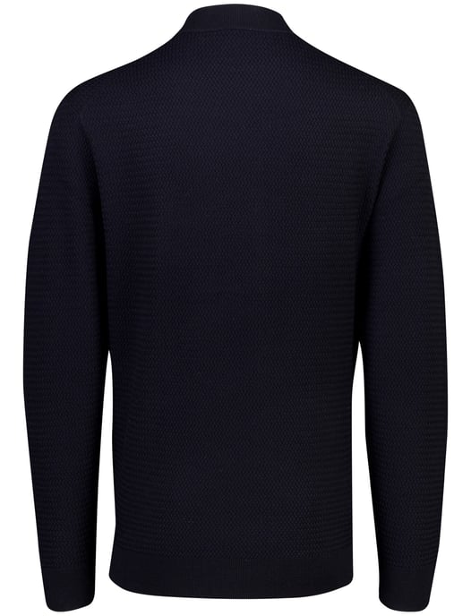 Trui Gentiluomo donkerblauw structuur merinowol - Image 3
