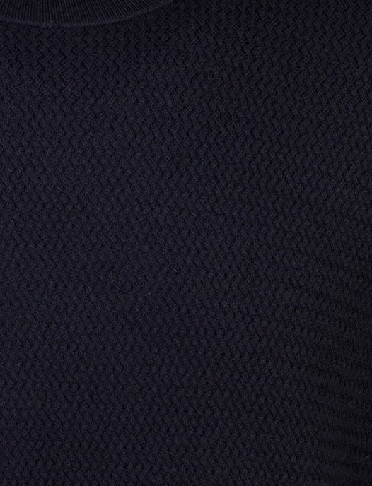 Trui Gentiluomo donkerblauw structuur merinowol - Image 4