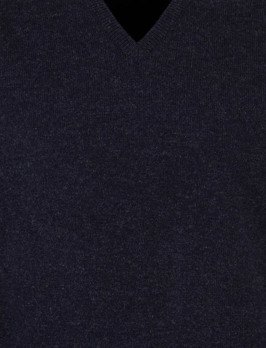 William Lockie trui v-hals midnight blue lamswol - Image 3