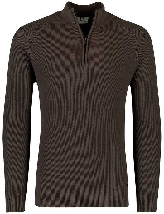 Trui Born With Appetite gebreide half zip bruin - Image 1