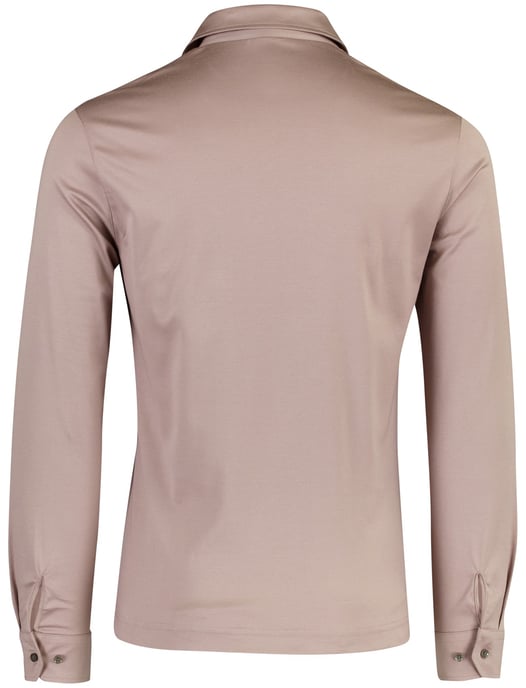 Poloshirt Desoto beige katoen rits - Image 3