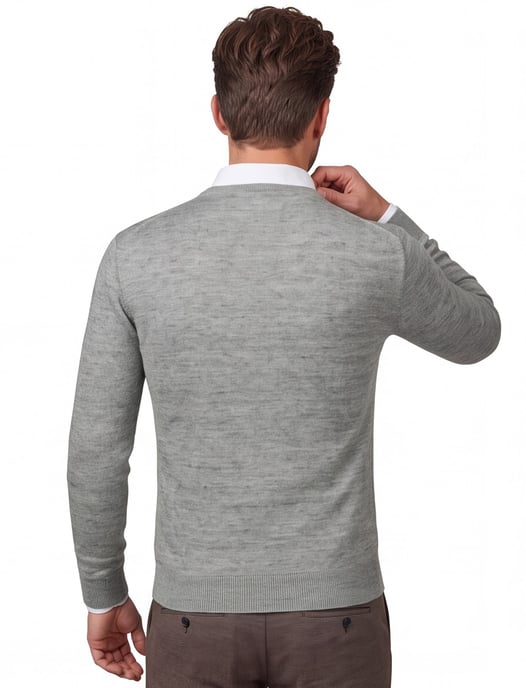 Gentiluomo trui groen gemêleerd regular fit - Image 2