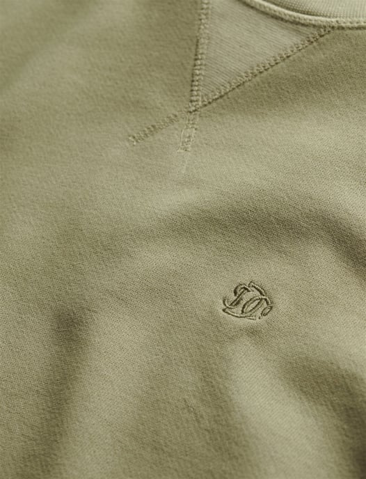 Sweater Superdry olijfgroen effen ronde hals - Image 2