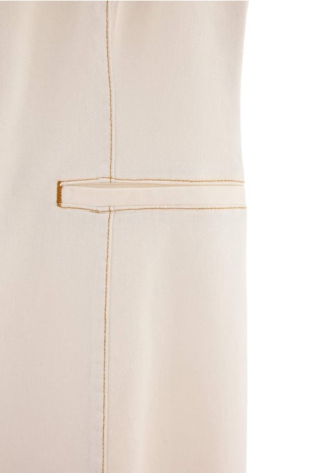 Trendyol Curve Dam Ecru Enfärgad Kort / Mini Ärmlös Rak Plus size Klänning - Image 5