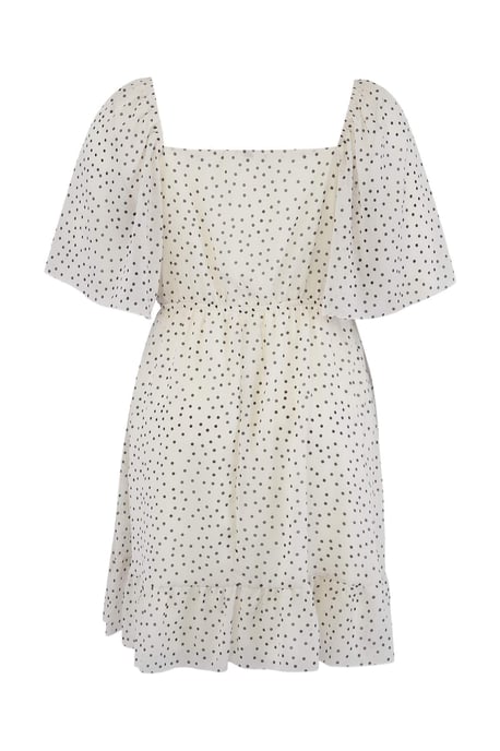 Trendyol Curve Dam Ecru Prickig Kort / Mini Kort Elegant/Kväll A-linje Plus size Klänning - Image 5