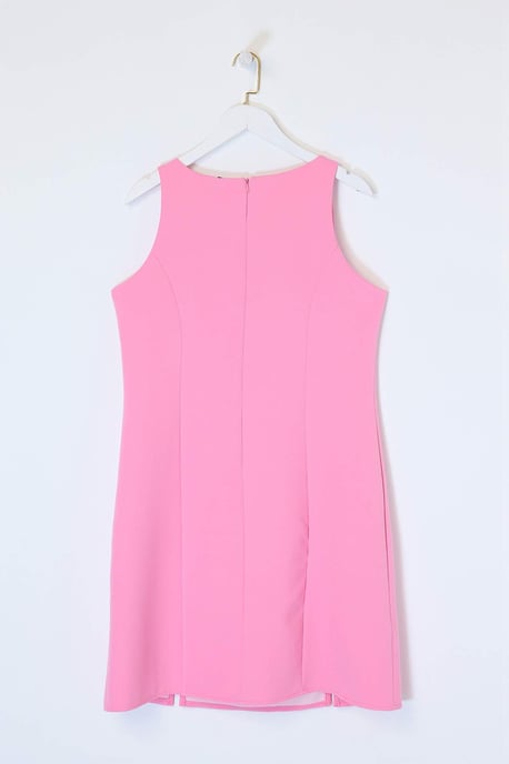 Trendyol Curve Dam Rosa Enfärgad Kort / Mini Ärmlös Elegant/Kväll A-linje Plus size Klänning - Image 5
