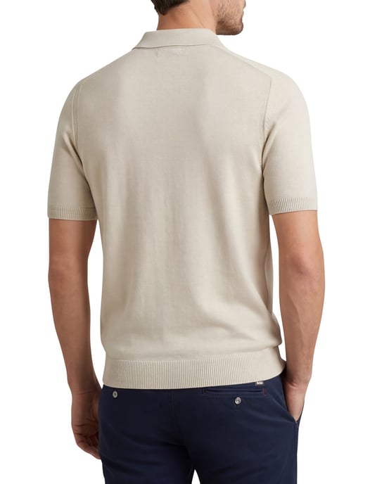 BOSS asac_p polo beige 2 knoops effen katoen - Image 2