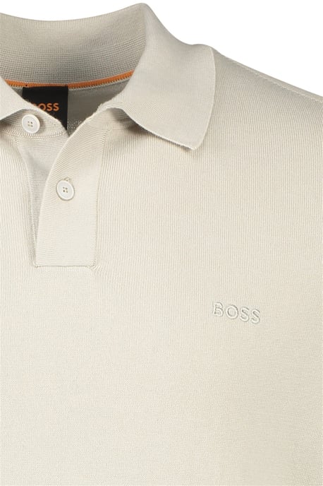 BOSS asac_p polo beige 2 knoops effen katoen - Image 3