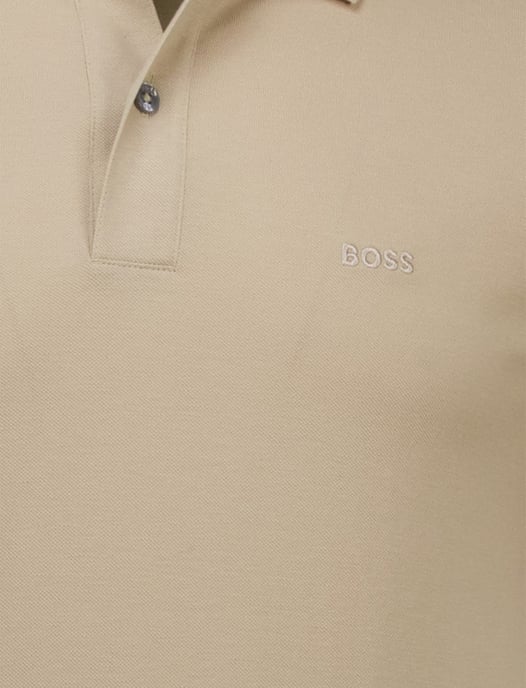 BOSS polo korte mouw beige effen Pallas pique - Image 3