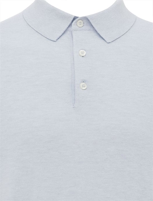 Lichtblauw poloshirt Gentiluomo gemeleerd - Image 3