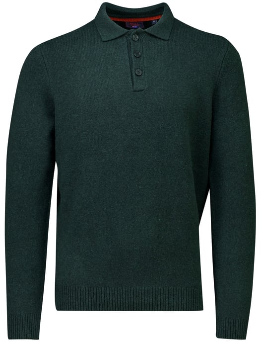 Poloshirt New Zealand donkergroen gebreid - Image 2