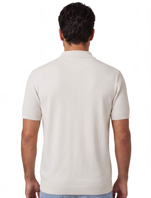 Poloshirt Gentiluomo beige 3 hals normale fit - Image 2