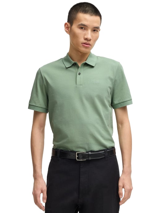 Bonneterie poloshirt Pallas groen 2-knoops - Image 1