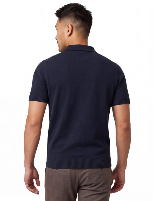 Baileys polo donkerblauw met 3 knoop fastener - Image 3