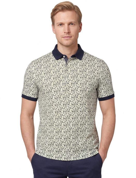 Baileys polo groen geprint multicolor - Image 2