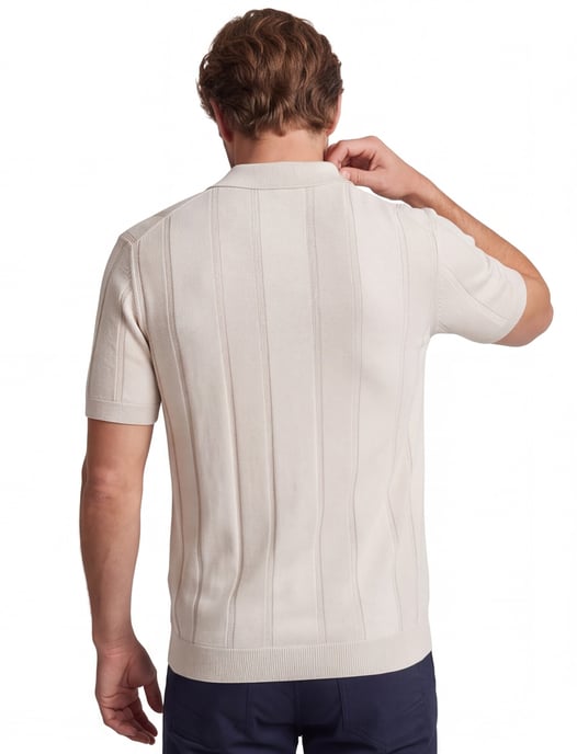 Gentiluomo poloshirt beige met boord - Image 2