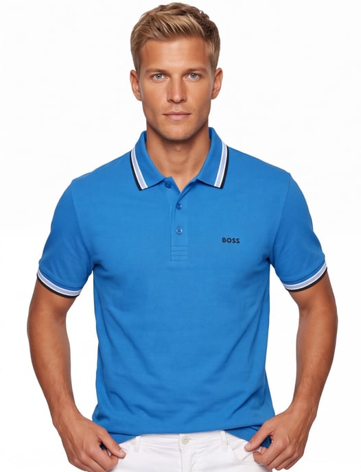 Poloshirt BOSS Paddy blauw regular fit - Image 1