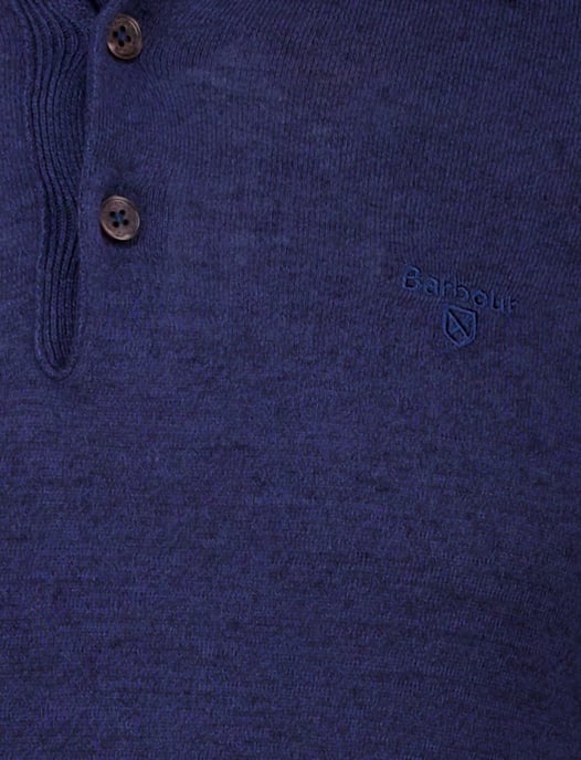 Barbour polo donkerblauw buston knit korte mouw - Image 3