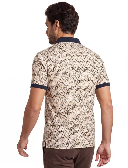 Baileys polo beige geprint multicolor - Image 3