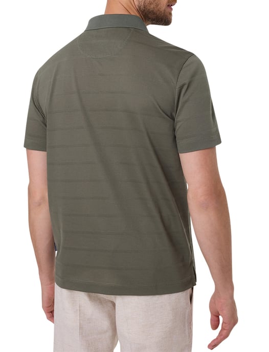 Pierre Cardin poloshirt olijfgroen gestreept katoen normale fit - Image 2