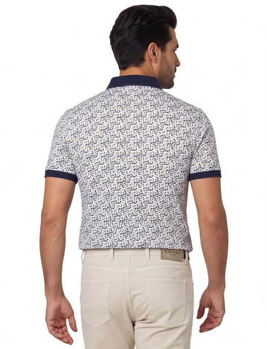 Baileys polo blauw geprint korte mouw - Image 2