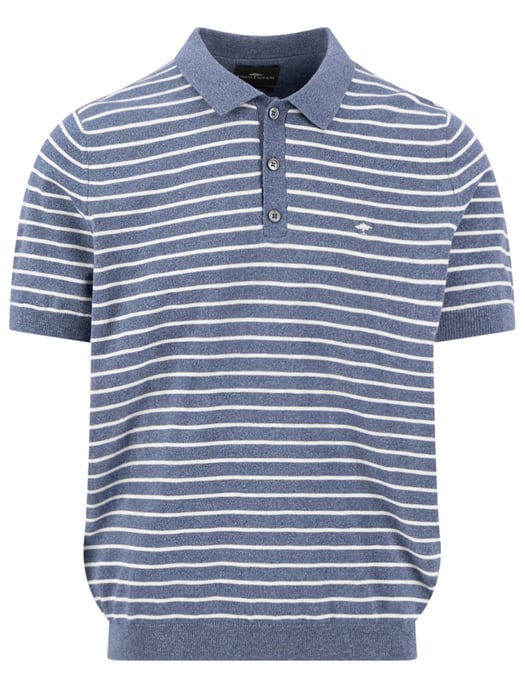 Fynch Hatton poloshirt blauw gestreept - Image 1