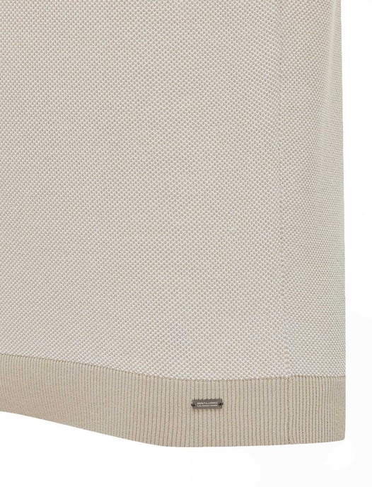 Gentiluomo polo beige effen normale fit katoen - Image 3