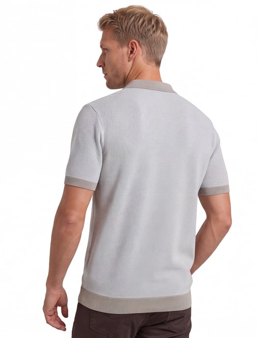 Gentiluomo polo beige effen normale fit katoen - Image 4