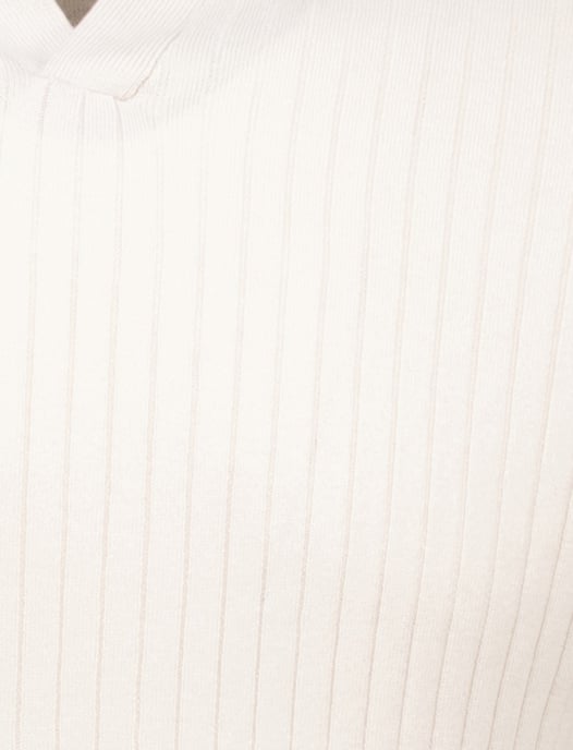 Gentiluomo polo beige v-hals katoen met boord - Image 3