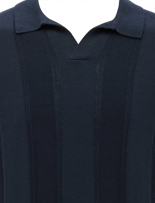 Poloshirt Gentiluomo donkerblauw met v hals - Image 3