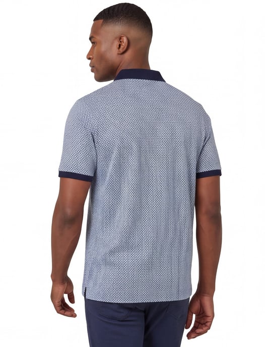 Brax polo katoen blauw geprint - Image 2