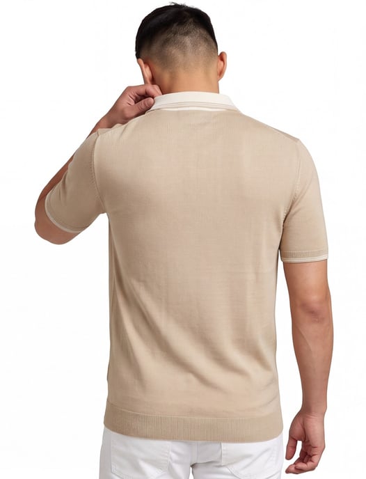 beige elegante Gant polo modal blend - Image 2