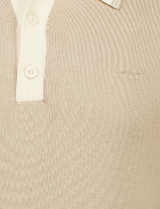 beige elegante Gant polo modal blend - Image 3