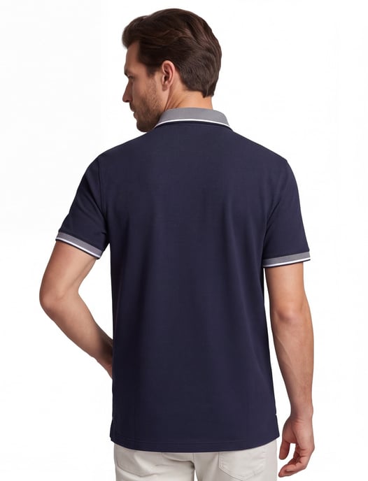Poloshirt Fynch Hatton contrast boord - Image 2