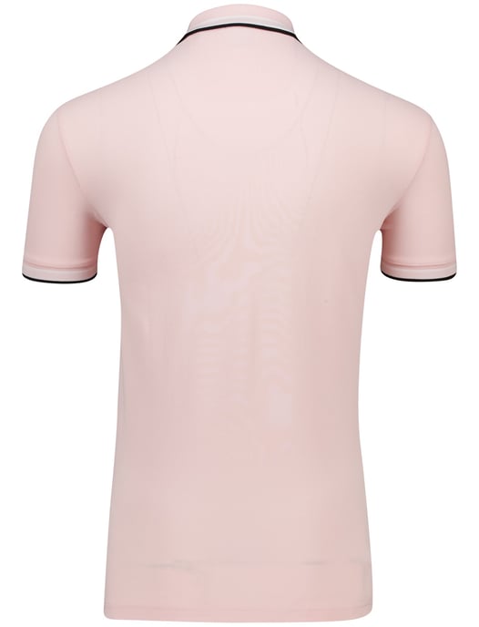 katoenen Boss Green polo roze effen korte mouw normale fit - Image 2