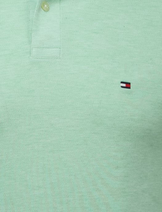Tommy Hilfiger polo effen mintgroen katoen normale fit - Image 3