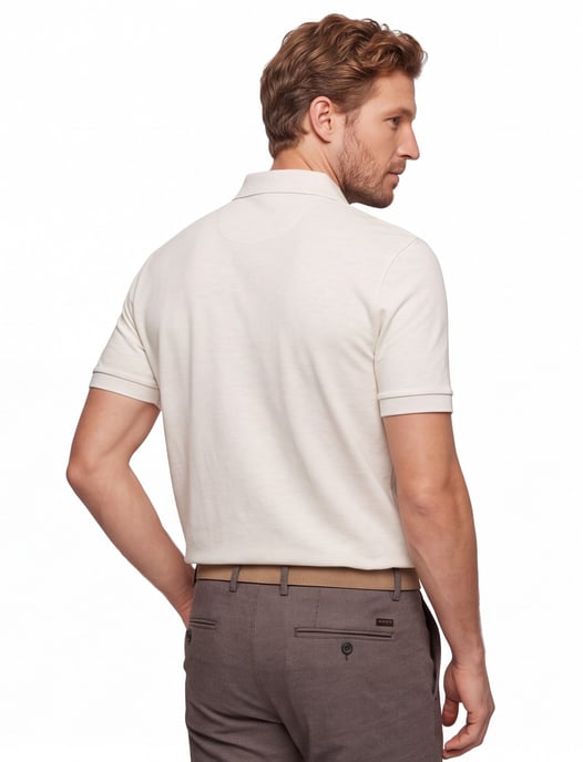 katoenen Boss Black Pallas pique polo beige effen katoen - Image 2