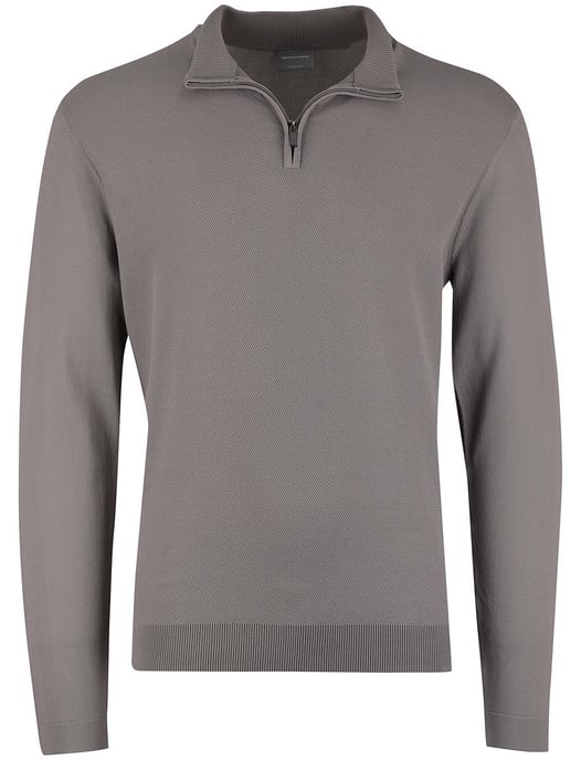 Half zip trui Gentiluomo antraciet textuur - Image 1