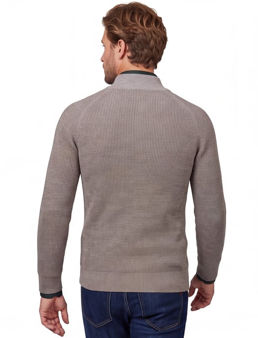 Gentiluomo half zip trui bruin - Image 2