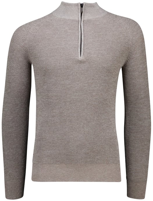 Gentiluomo half zip trui bruin - Image 3