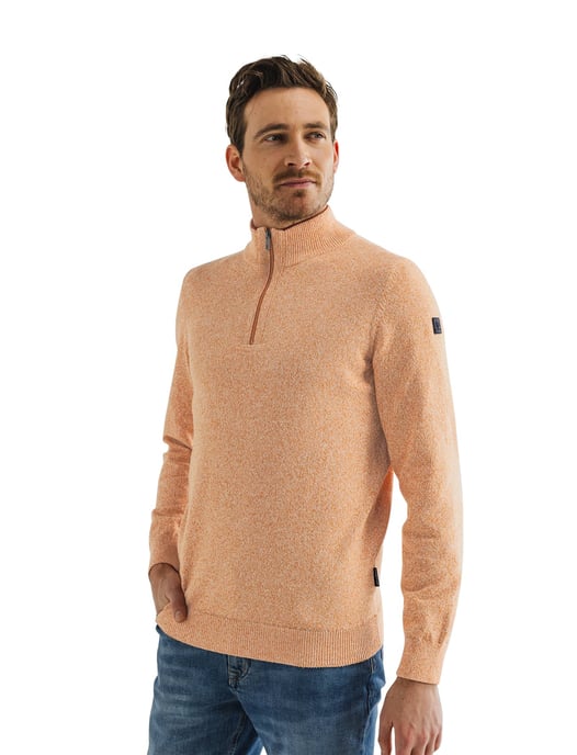 State of Art half zip trui oranje melange - Image 1
