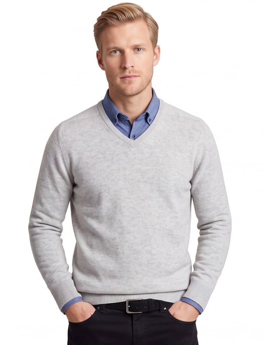 trui William Lockie grijs wijde fit - Image 1