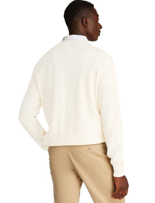 Tommy Hilfiger trui wit ronde hals katoen - Image 2