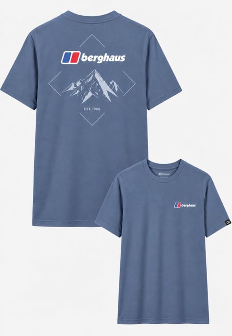 Berghaus Mens Peak Graphic Tee in Grey - Image 1