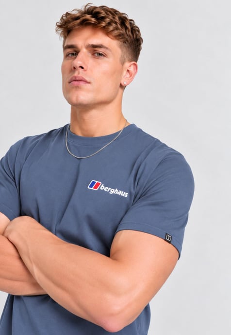 Berghaus Mens Peak Graphic Tee in Grey - Image 2