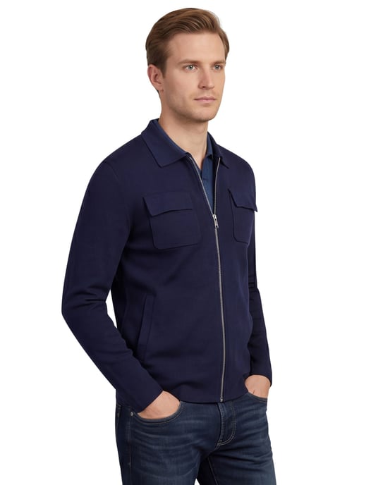 Overshirt Baileys donkerblauw wijde fit - Image 1