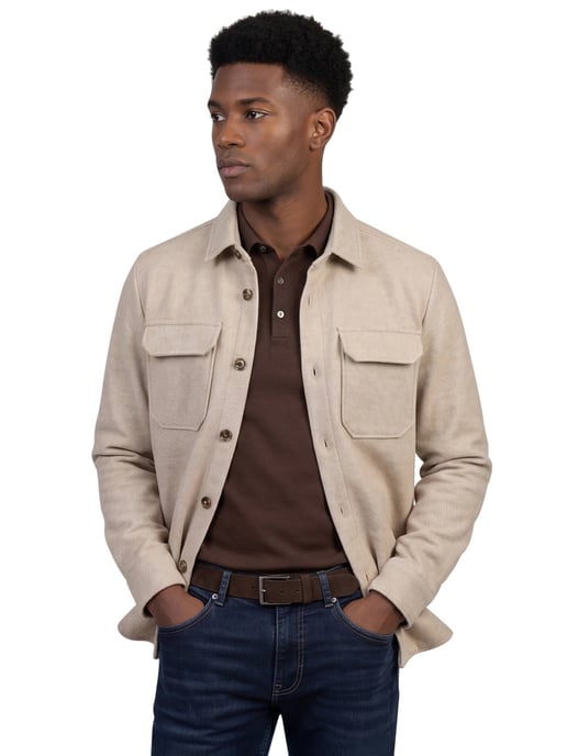 beige overshirt born with appetite wol - Image 1