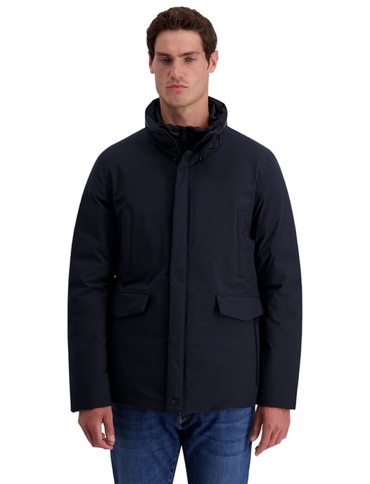 Parka jas Pierre Cardin donkerblauw met borstzak - Image 1