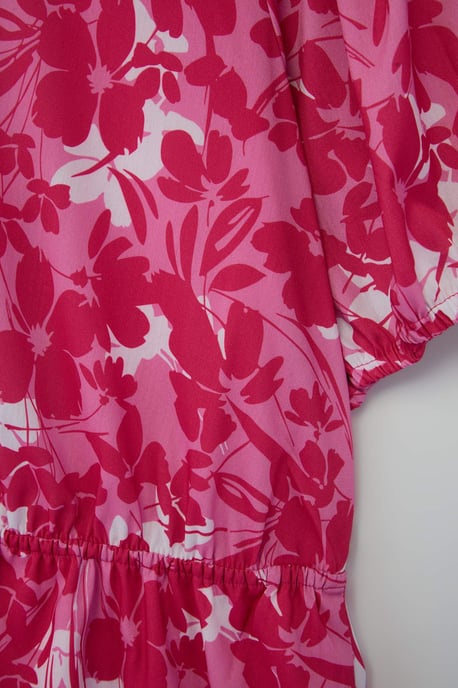 Trendyol Curve Dam Flerfärgad Blommig Kort / Mini Kort Casual A-linje Plus size Klänning - Image 5