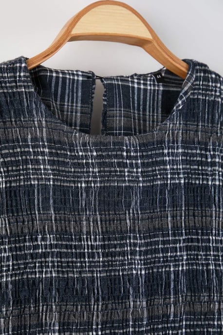 Trendyol Curve Dam Flerfärgad Rutig Kort / Mini Lång Casual Bodycon Plus size Klänning - Image 2